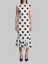 palmier polka-dot midi dress