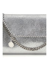 falabella metallic finish shoulder bag