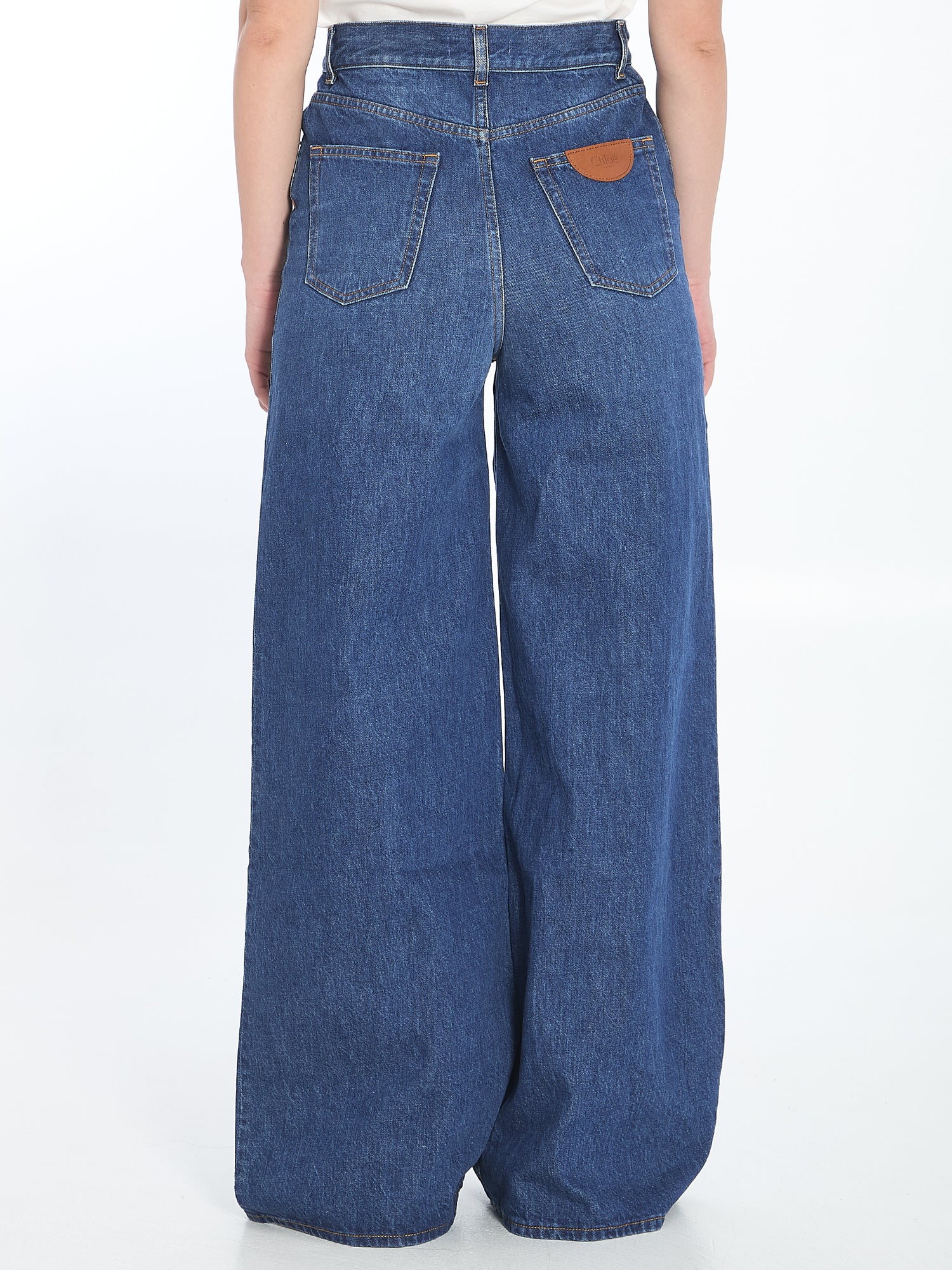 CHLOE 25 wide-leg denim jeans