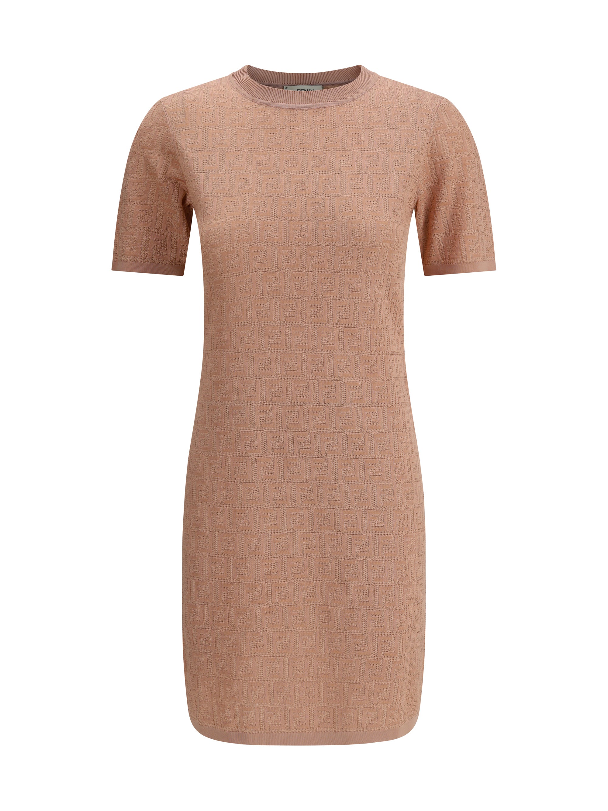 FENDI 40 ff pattern midi dress