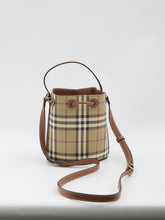 BURBERRY OS check bucket bag mini