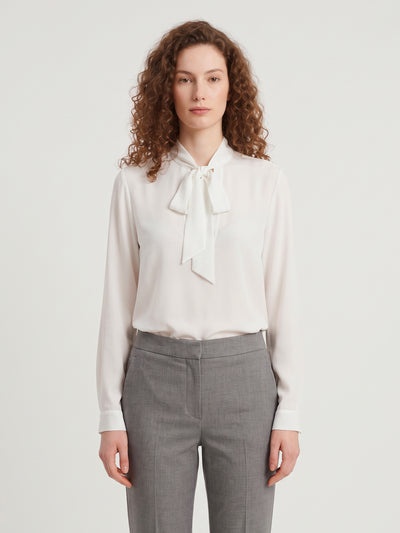 bow blouse in double georgette