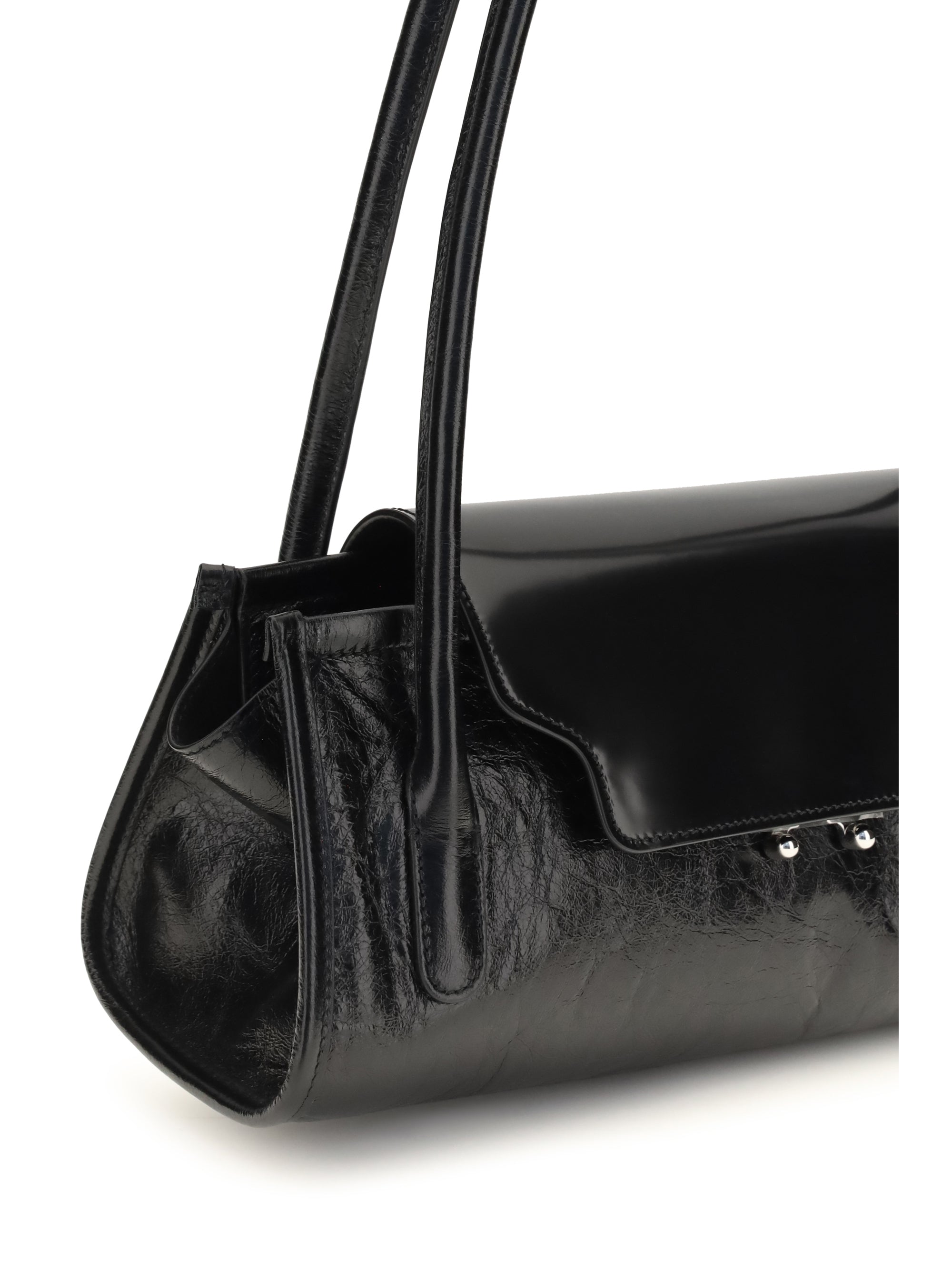 trunkette leather shoulder bag