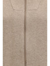 high-neck zip cardigan