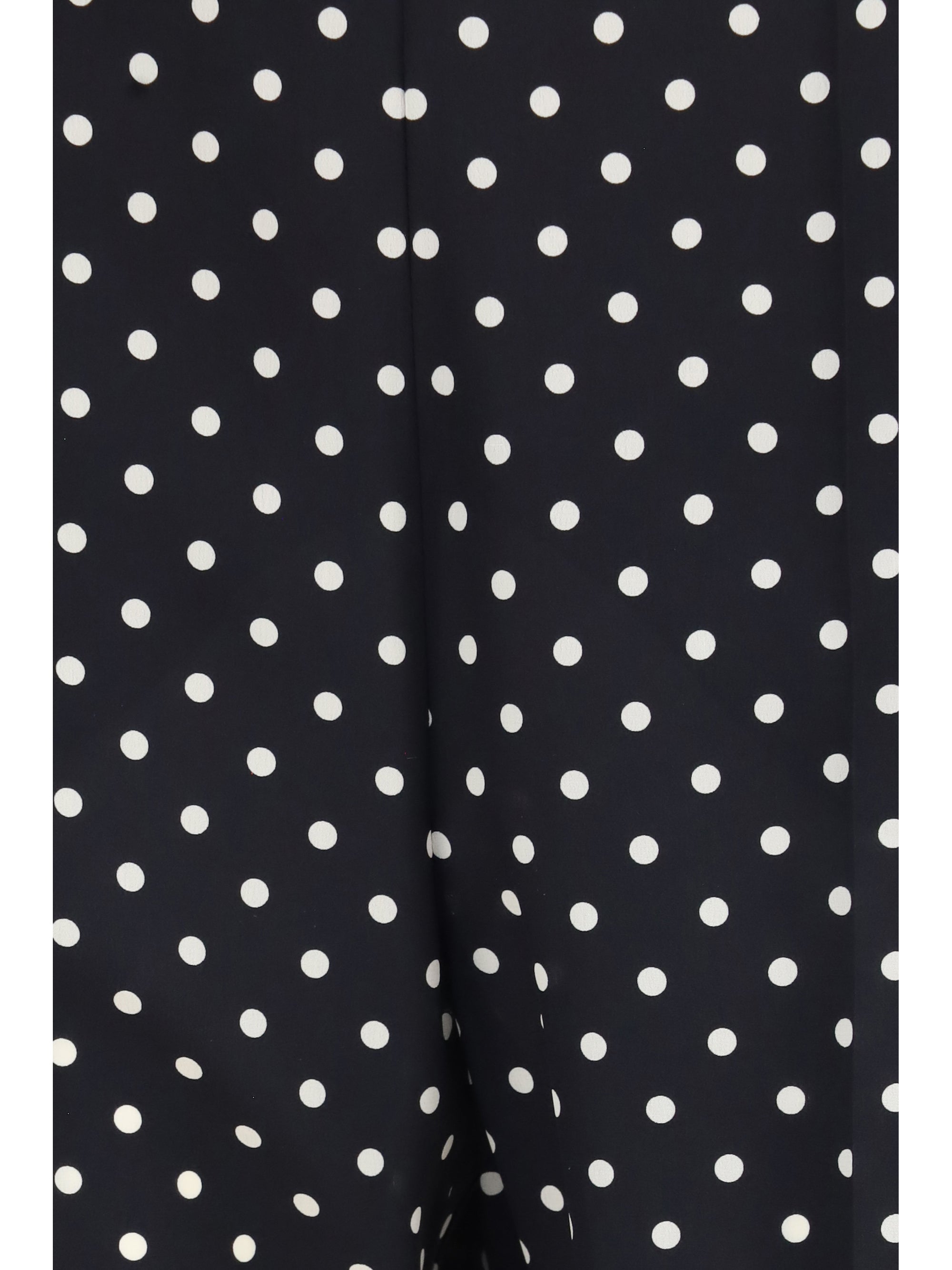 polka-dot crêpe de chine pants