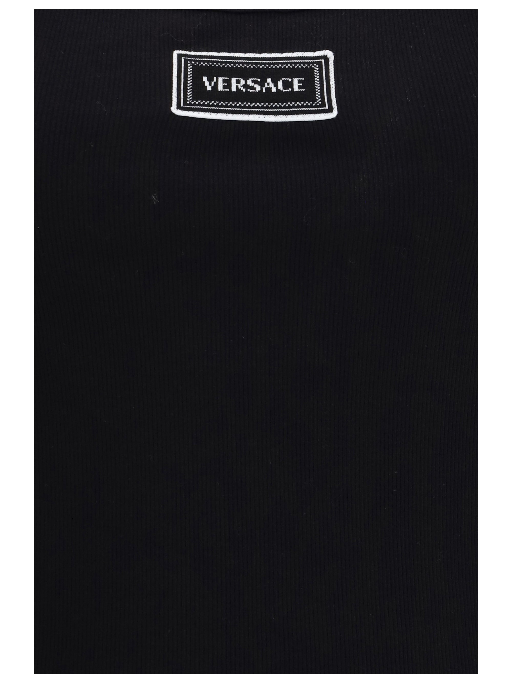 VERSACE 40 tank top in cotton rib stretch