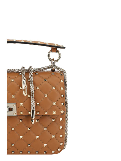 rockstud spike leather shoulder bag