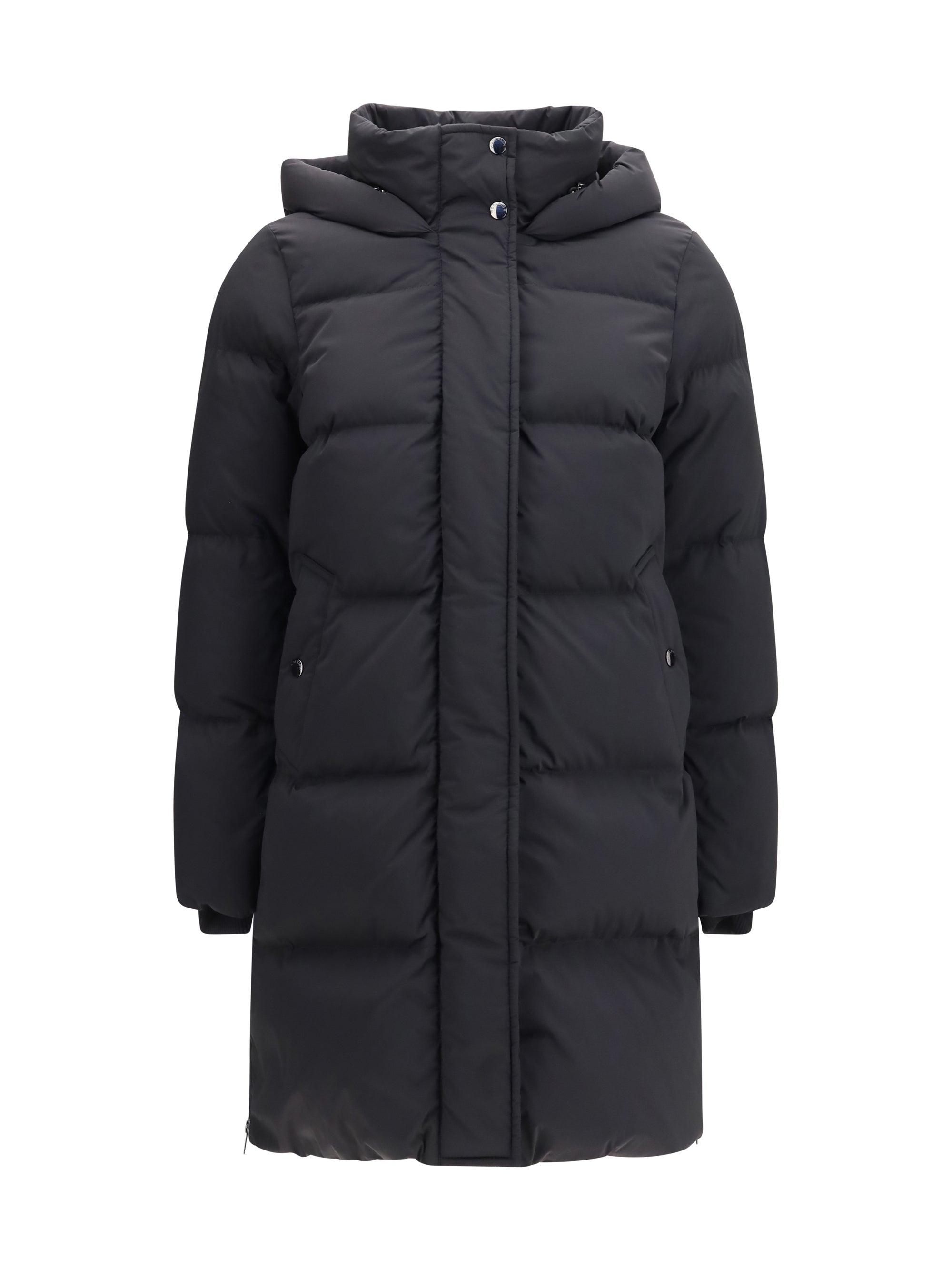 kelly quilted long down jacket