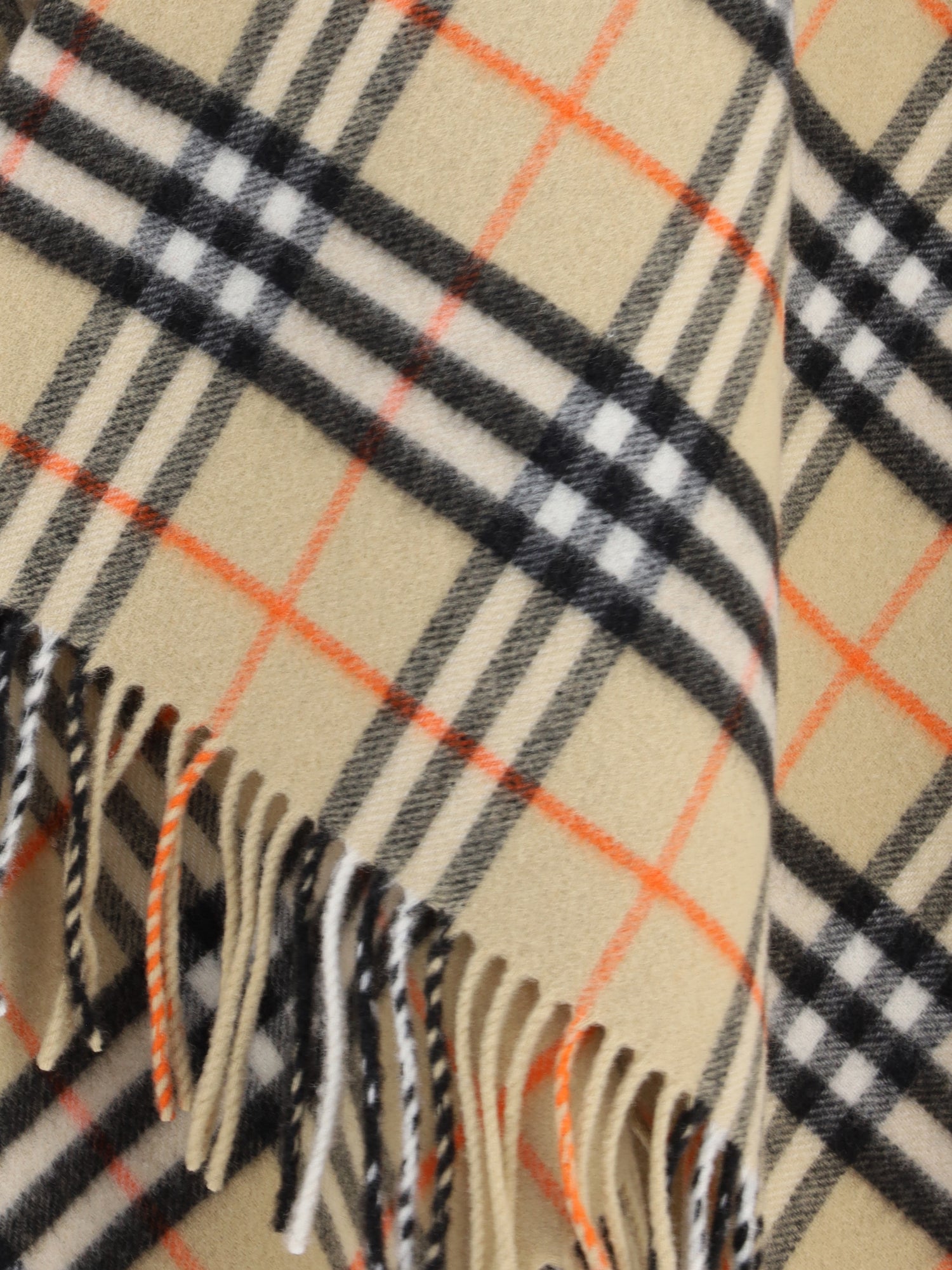 BURBERRY OS archivio check cashmere cape