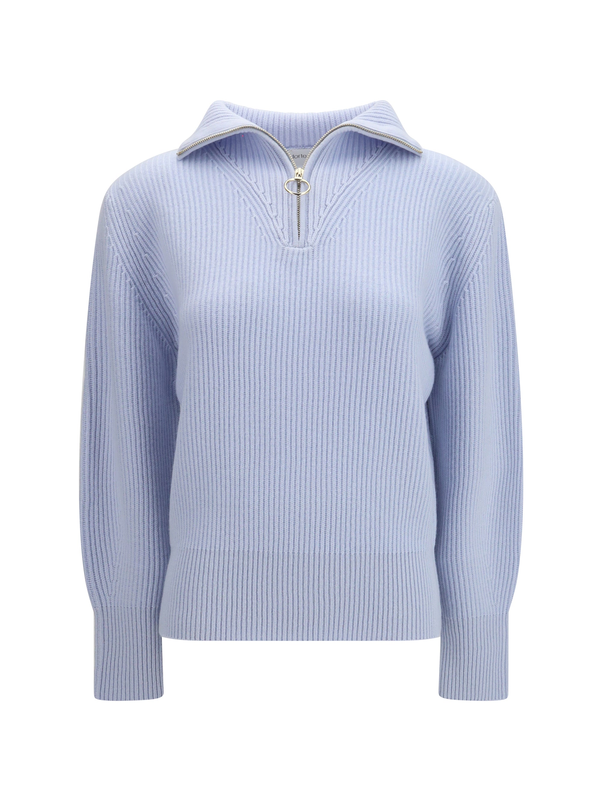wool and cashmere half zip sweater