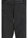 striped wool and cotton pant