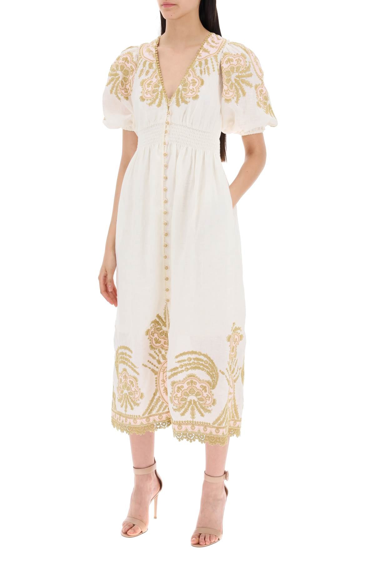 &quot;waverly embroidered linen dress&quot;