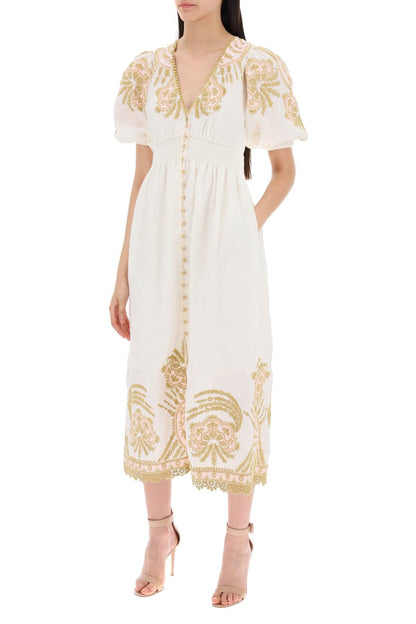 &quot;waverly embroidered linen dress&quot;