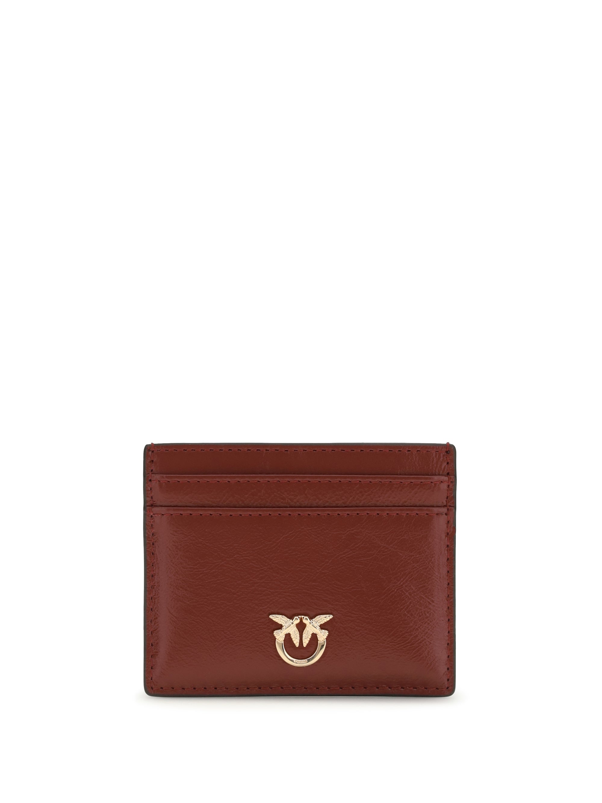 shiny leather card holder