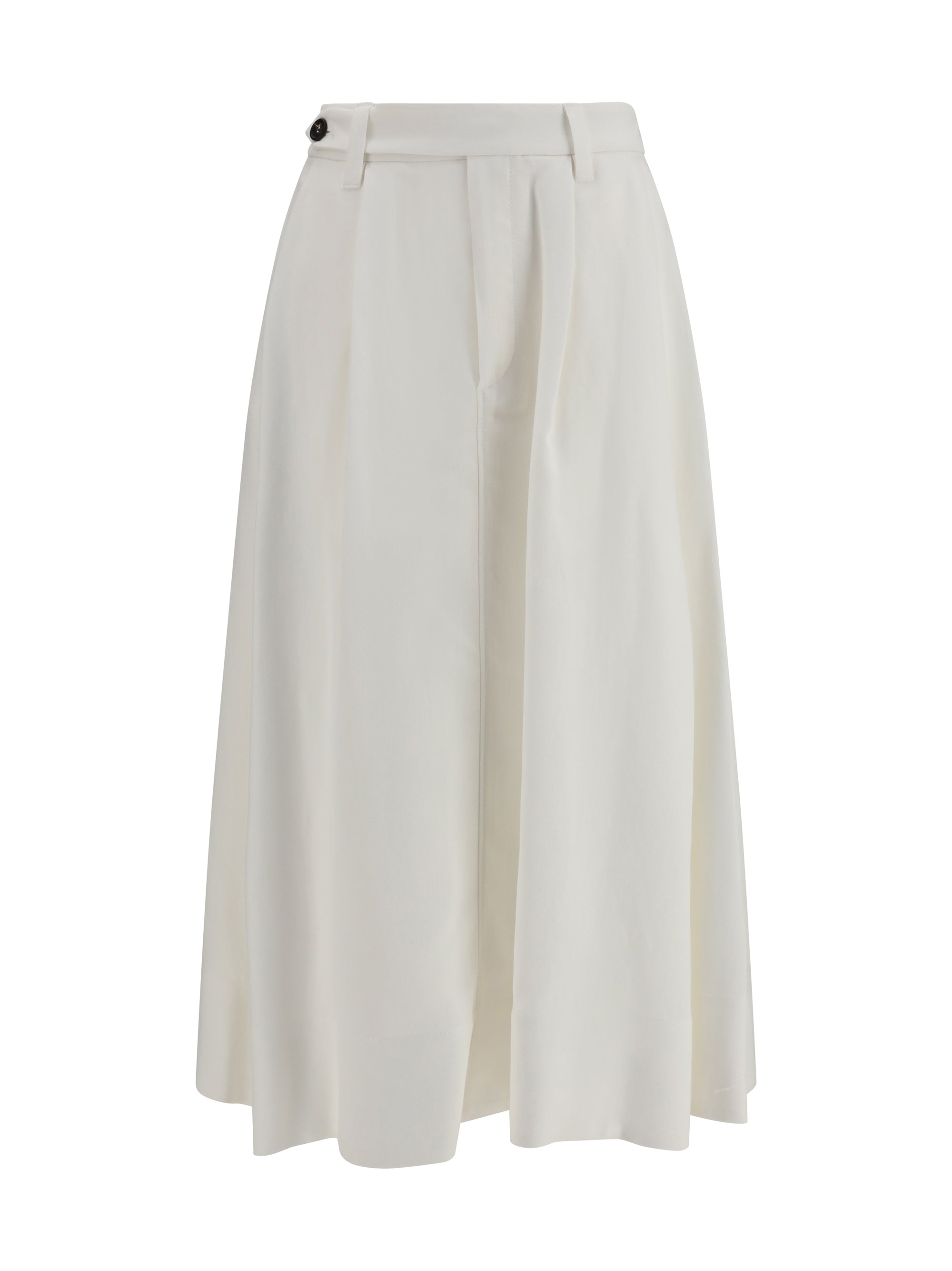 fluid twill tailored skirt with monili