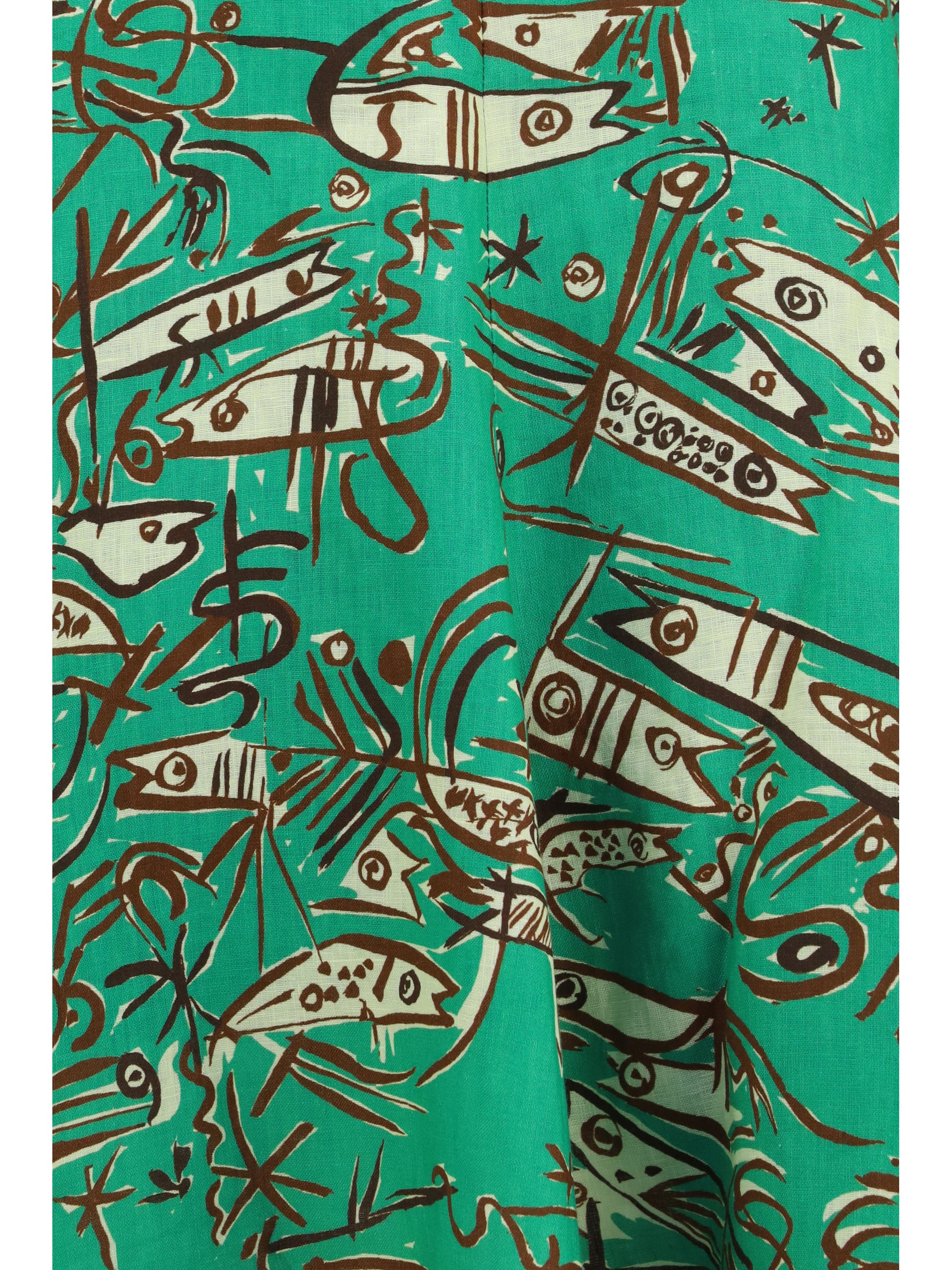 fish sticks mini linen dress