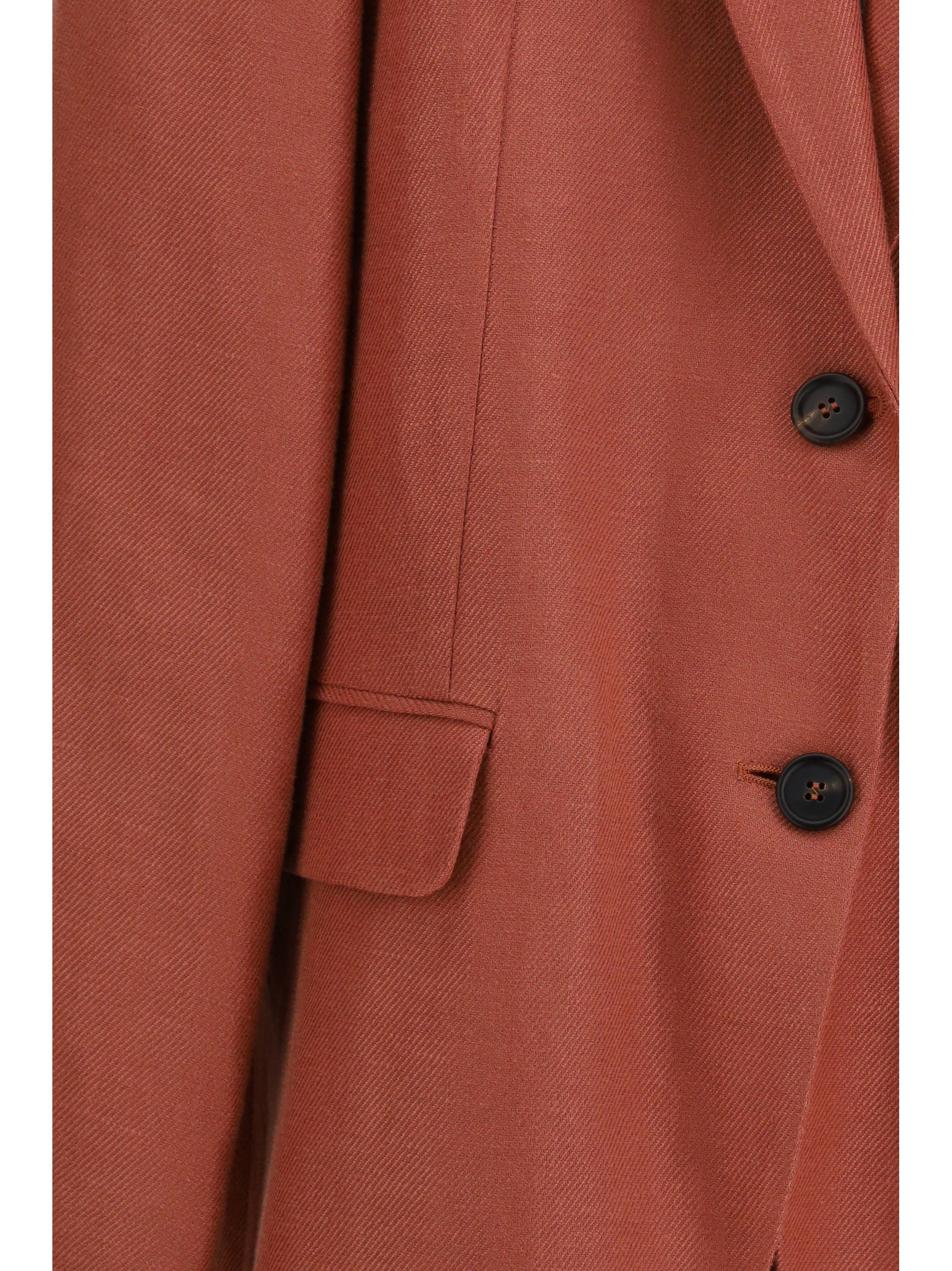 single-breasted linen blazer