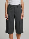 anthracite stretch canvas bermuda shorts