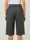 anthracite stretch canvas bermuda shorts