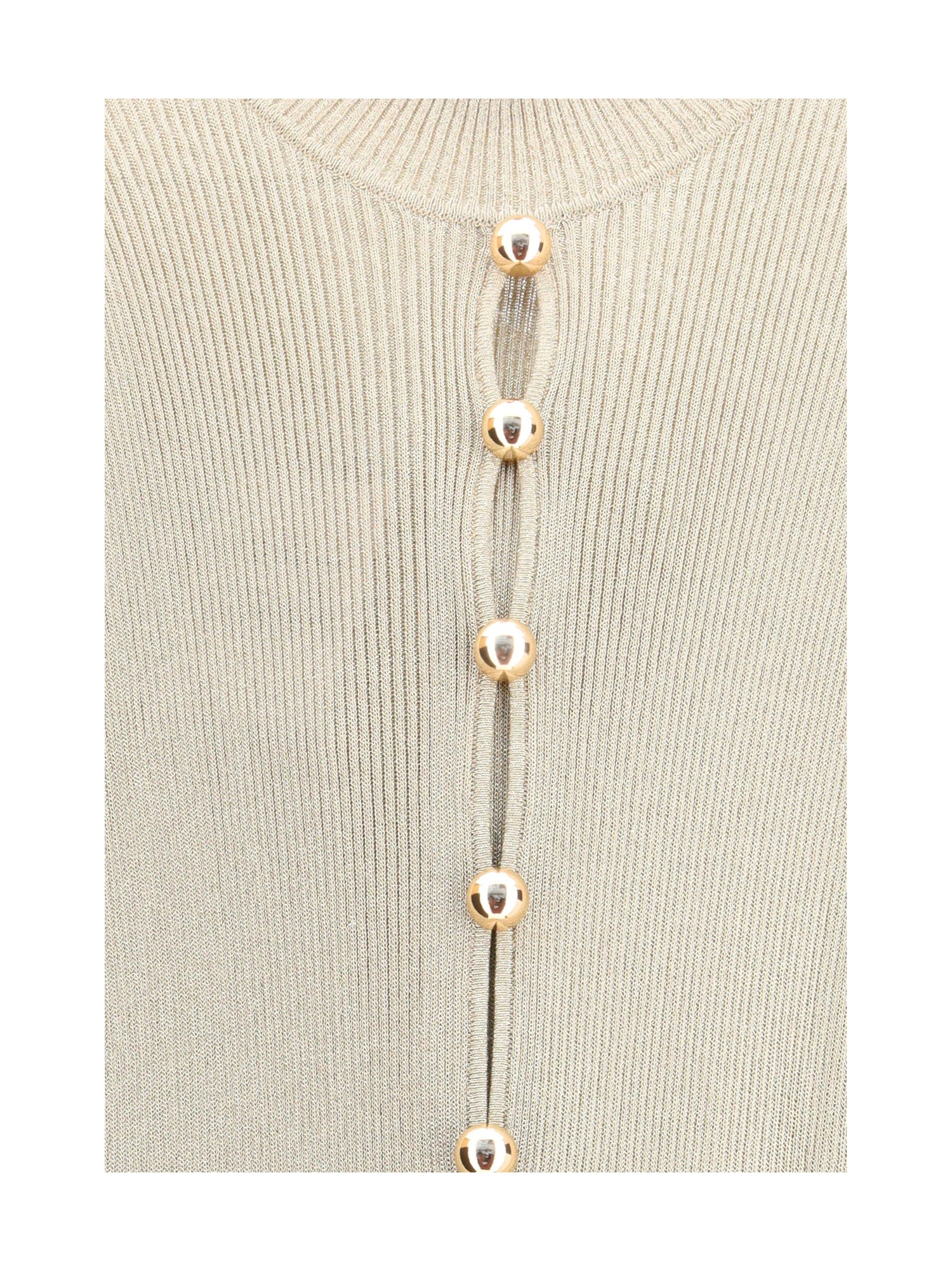 SELF-PORTRAIT S lurex knit long dress