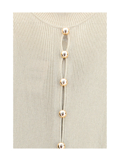 SELF-PORTRAIT S lurex knit long dress