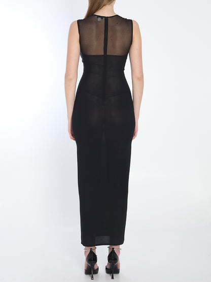 ALAIA 38 knit molded midi dress