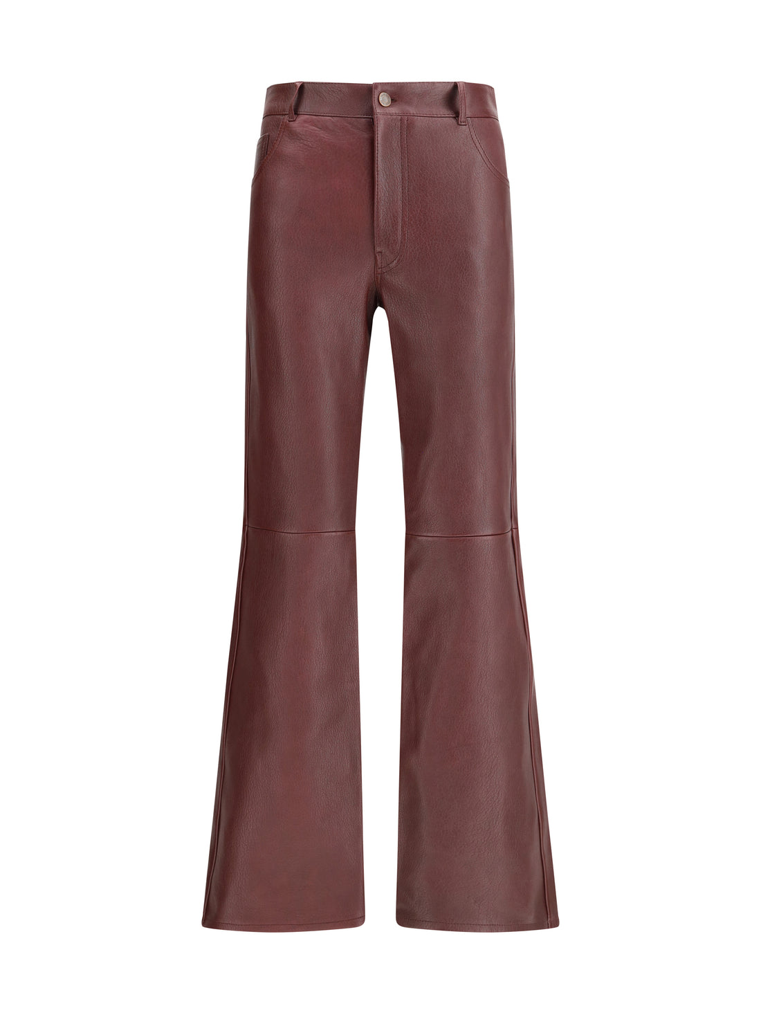 CHLOÉ 38 flared lambskin leather trousers
