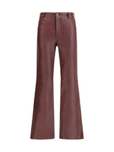 CHLOÉ 38 flared lambskin leather trousers