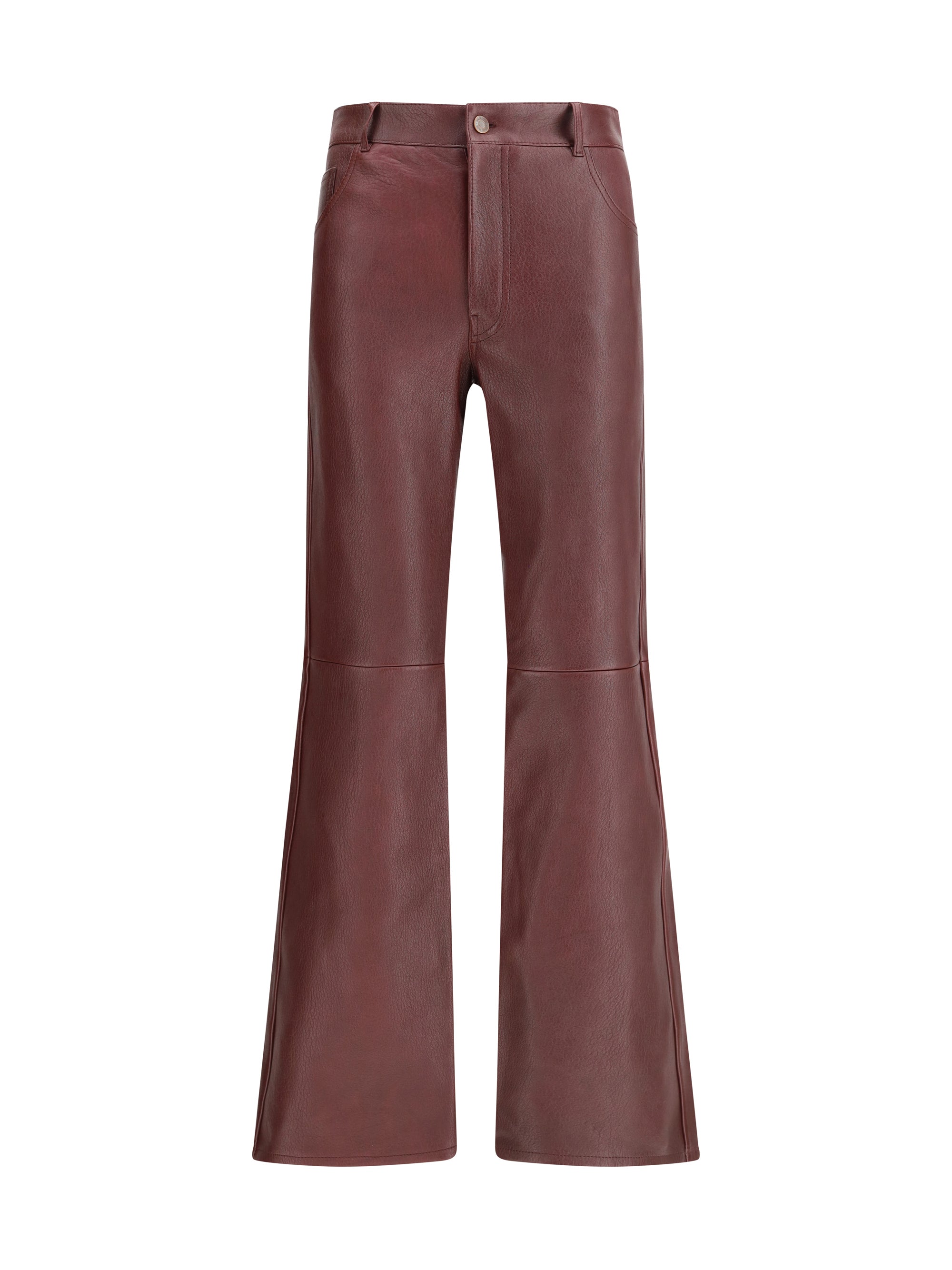 CHLOÉ 38 flared lambskin leather trousers