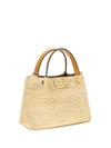 small raffia tote bag