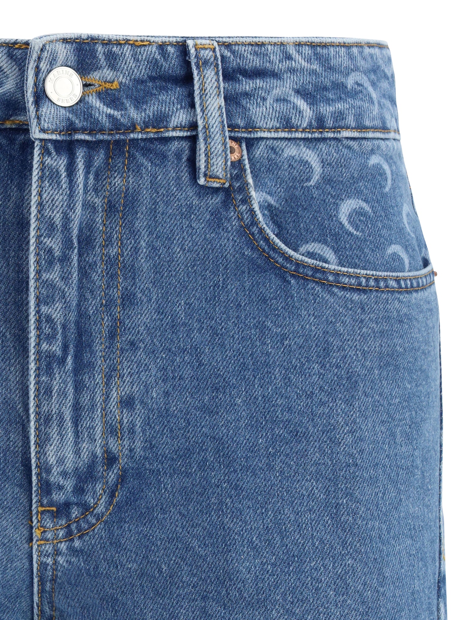 MARINE SERRE 38 moon laser baggy denim jeans