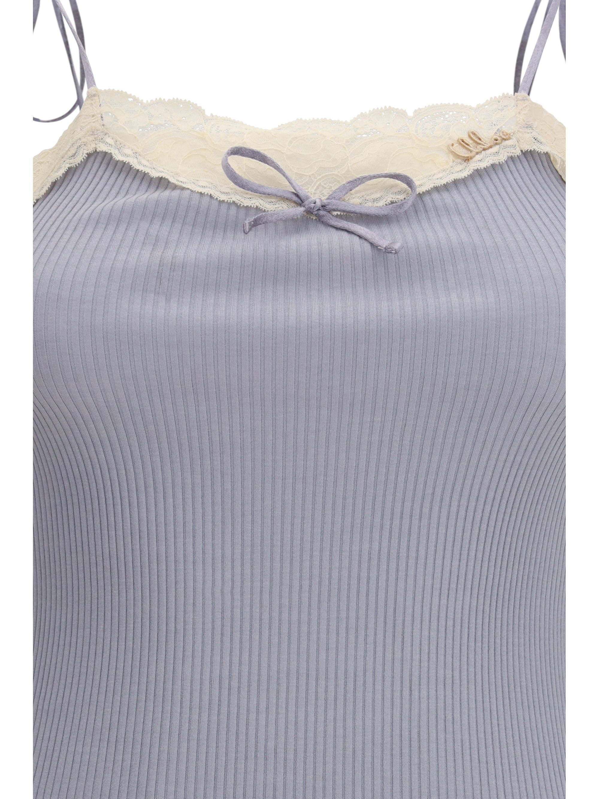 jersey and lace thin strap top