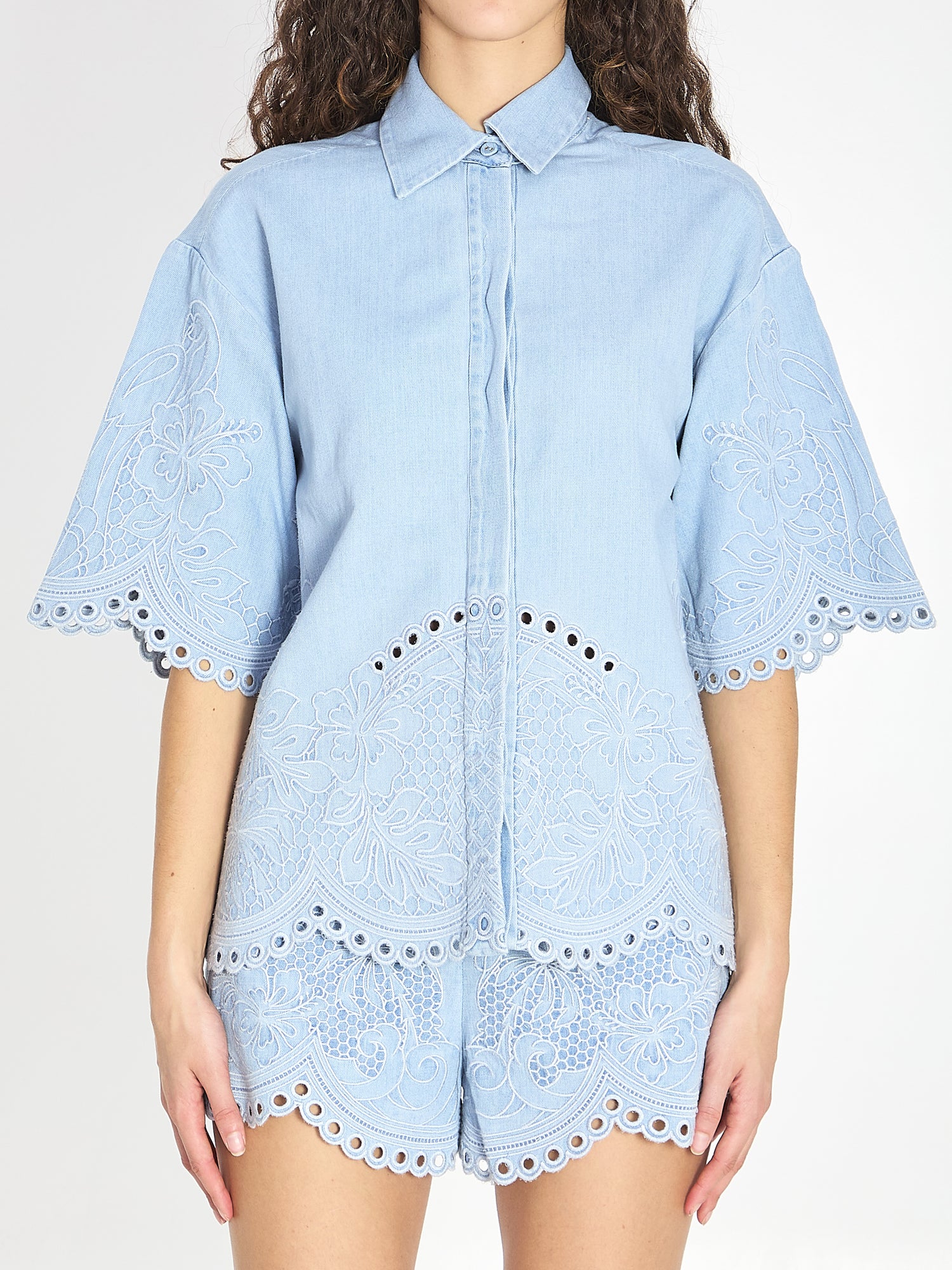 ZIMMERMANN 01 daylight denim shirt 
