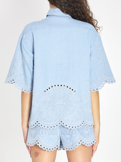 ZIMMERMANN 01 daylight denim shirt 