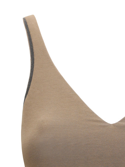 BRUNELLO CUCINELLI M top with embellishments