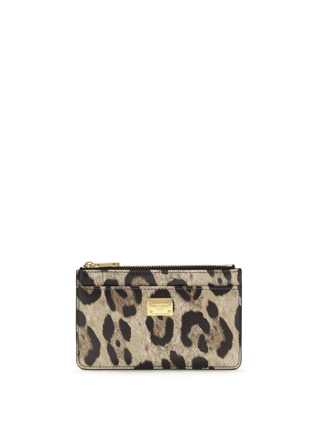 DOLCE &amp; GABBANA OS animal print leather card holder