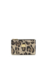 DOLCE & GABBANA OS animal print leather card holder