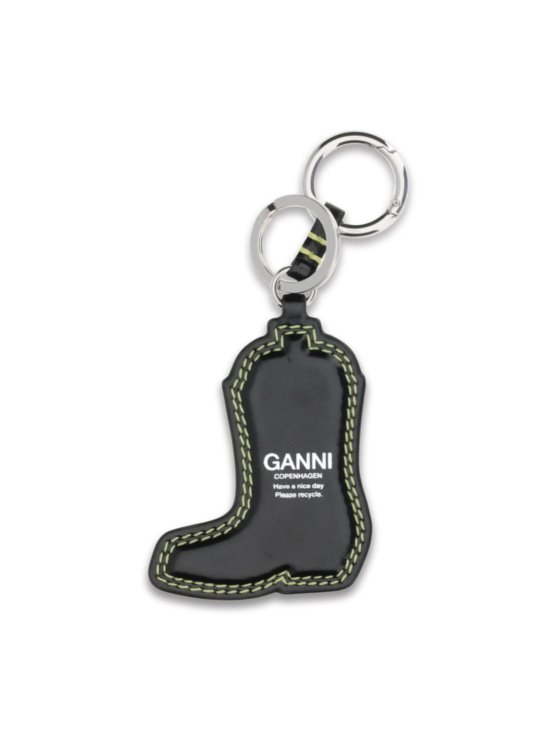 GANNI OS western boot keyring
