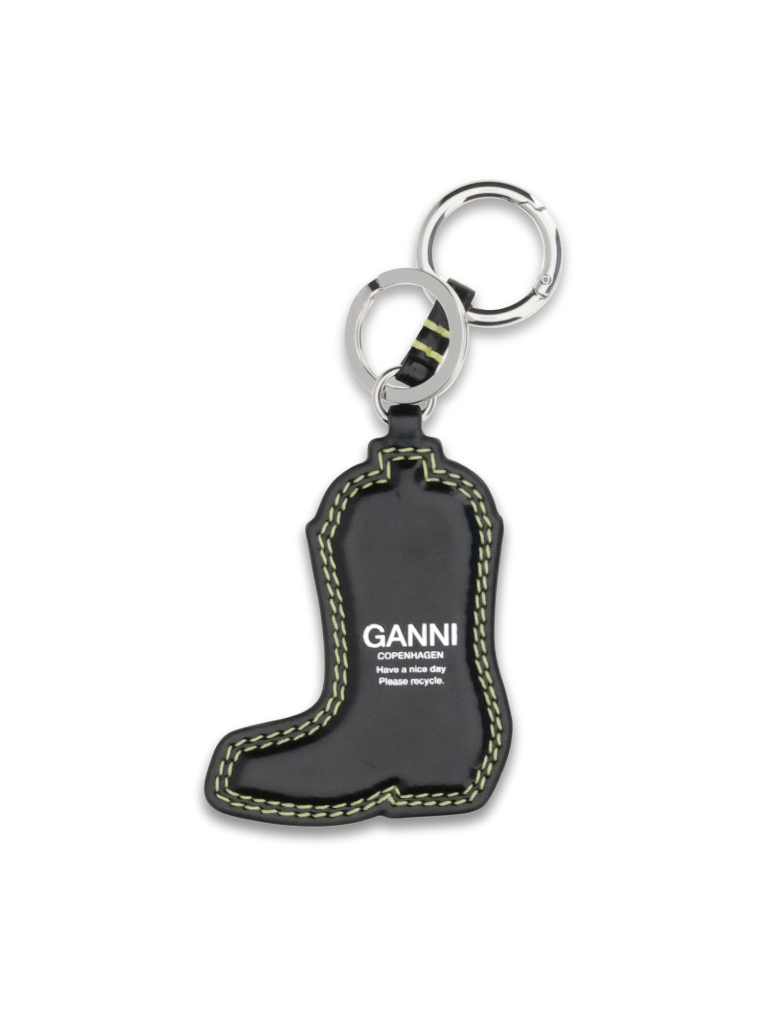 GANNI OS western boot keyring