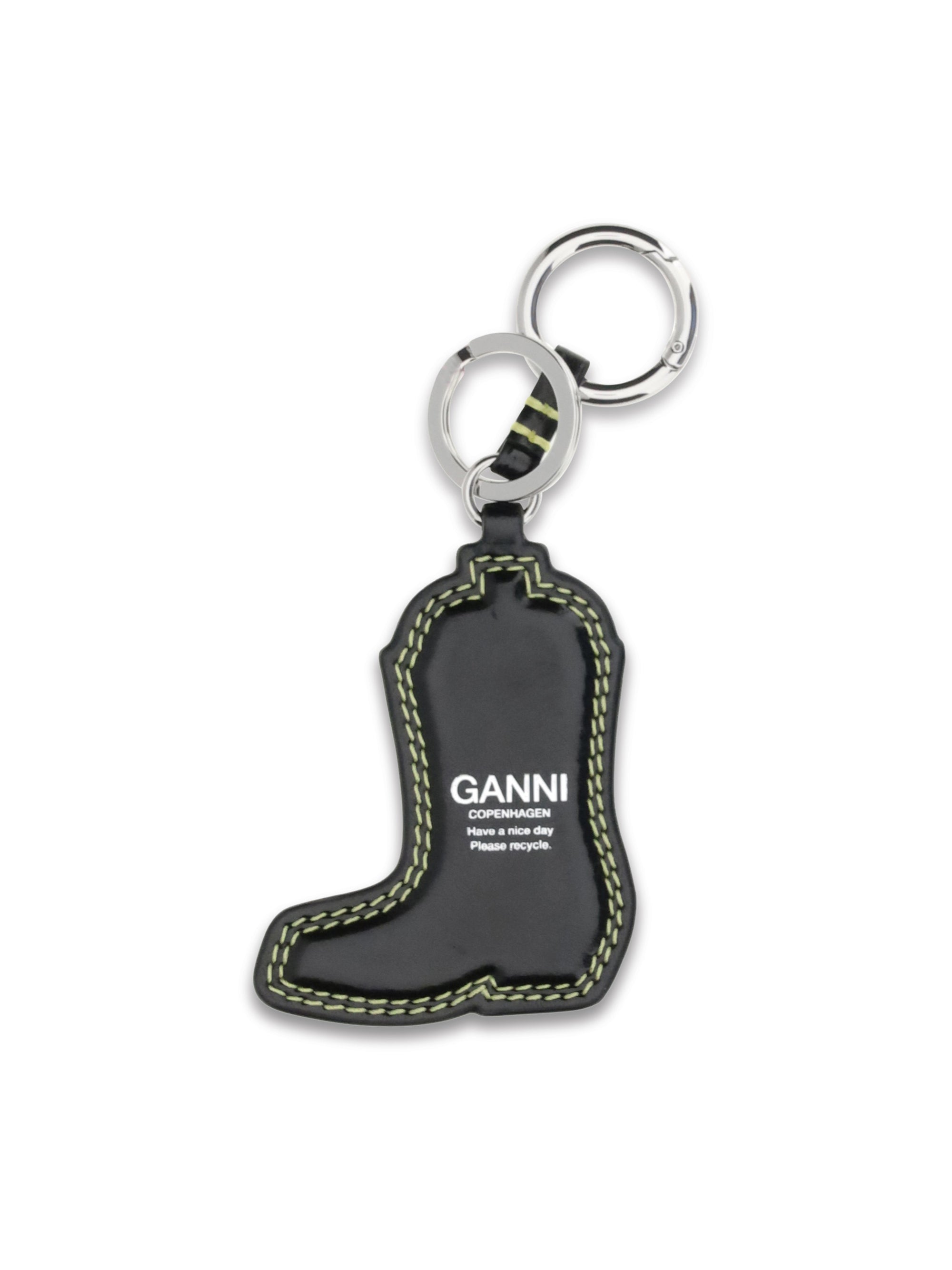GANNI OS western boot keyring