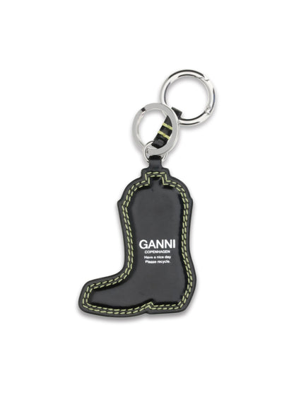 GANNI OS western boot keyring