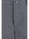 barrel cargo pants in virgin wool twill with monile