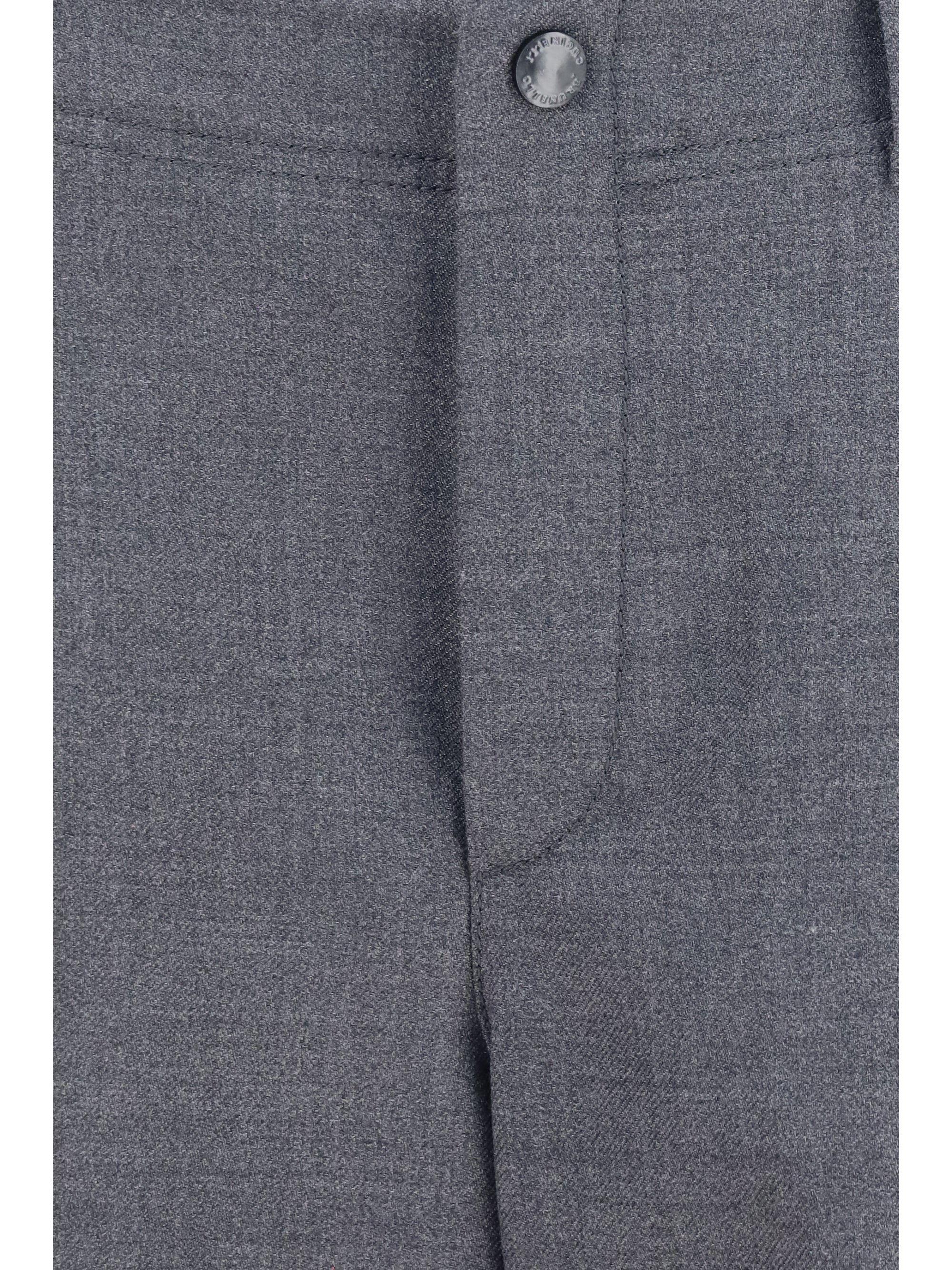 barrel cargo pants in virgin wool twill with monile
