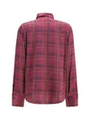 crystal check satin shirt