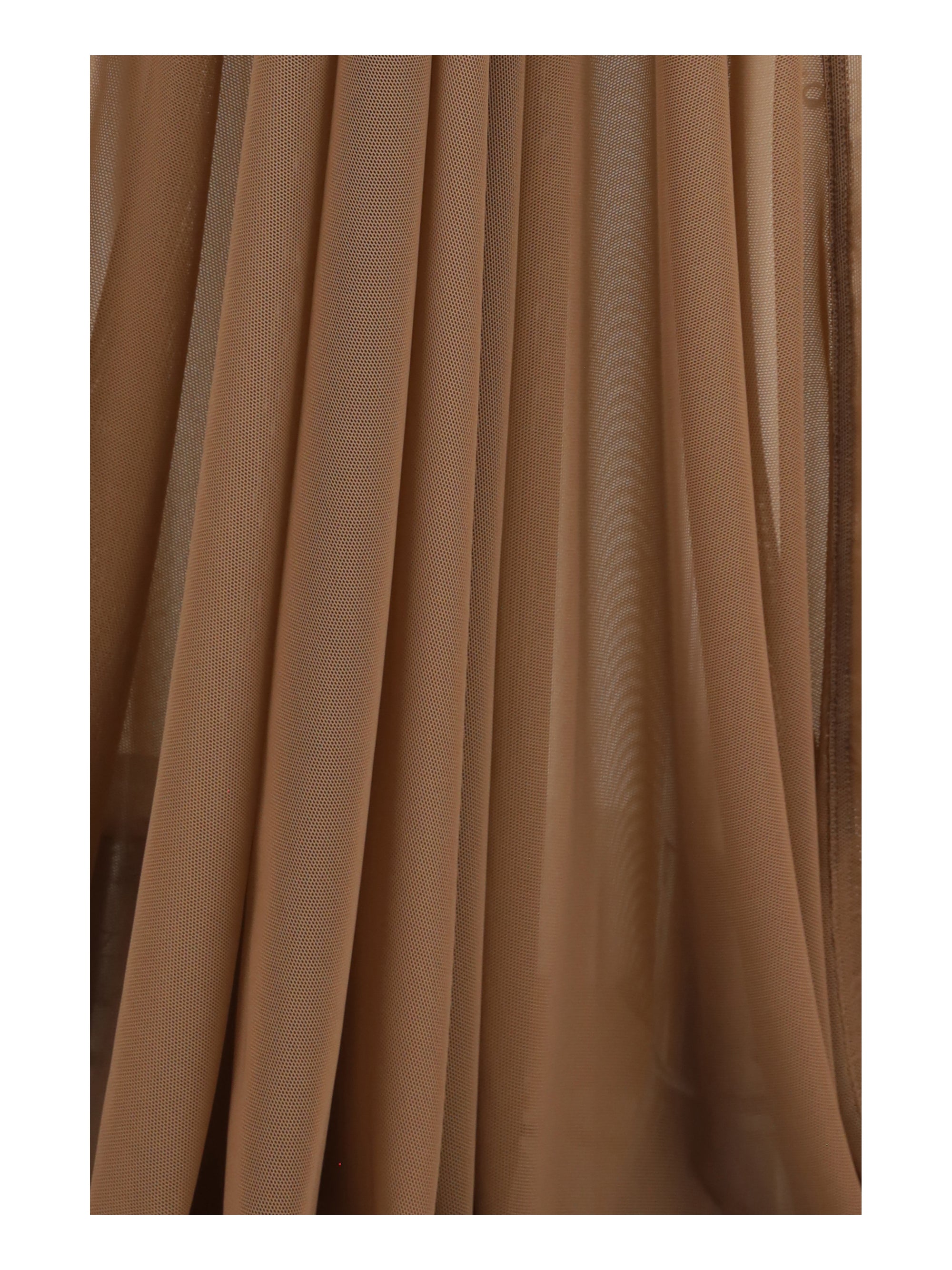 long transparent tulle dress
