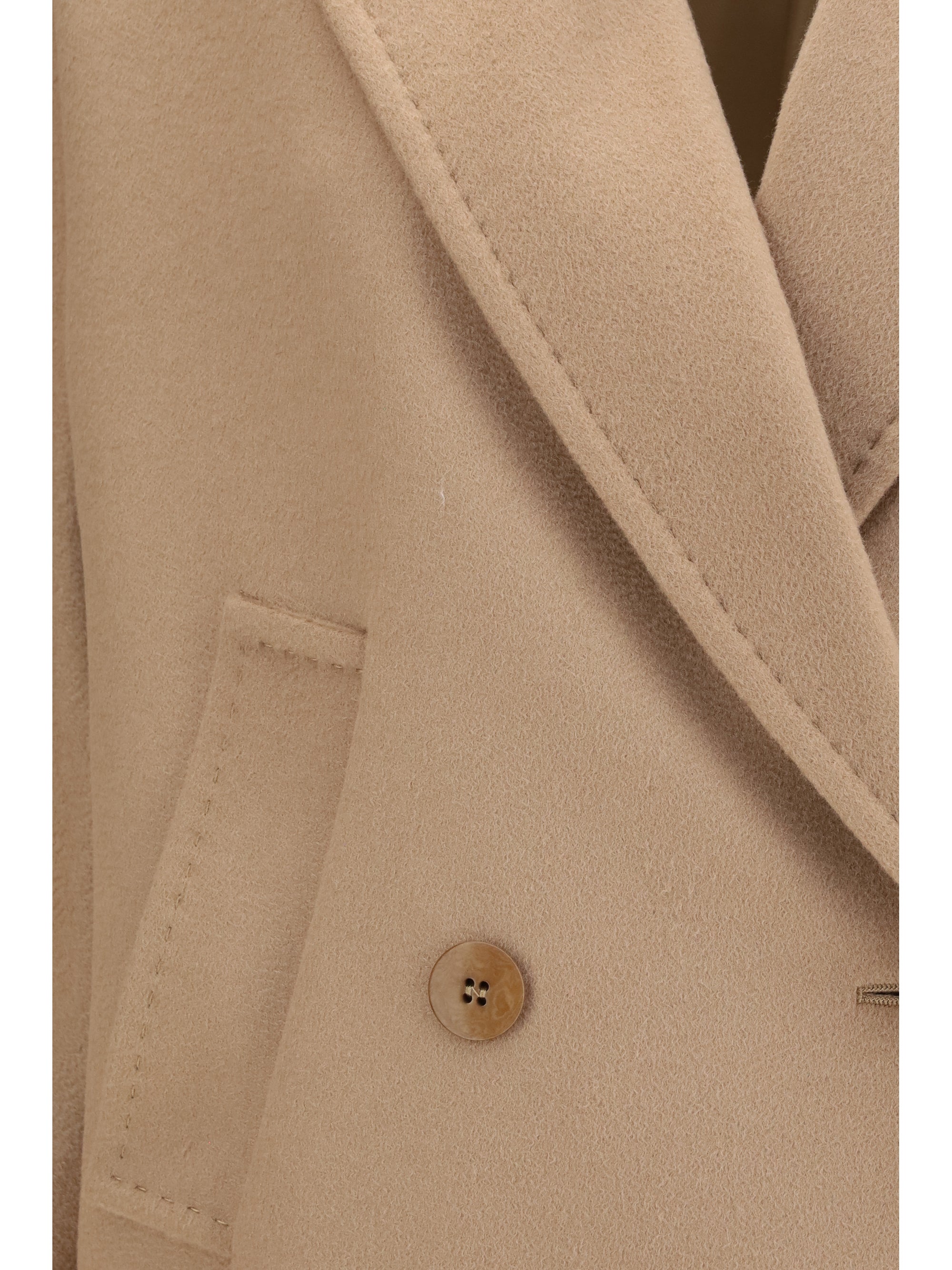 double breasted wool drap coat