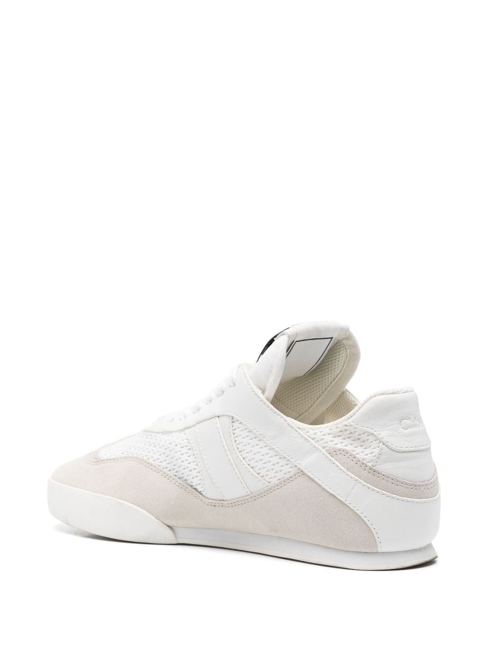 mesh and suede kick sneakers