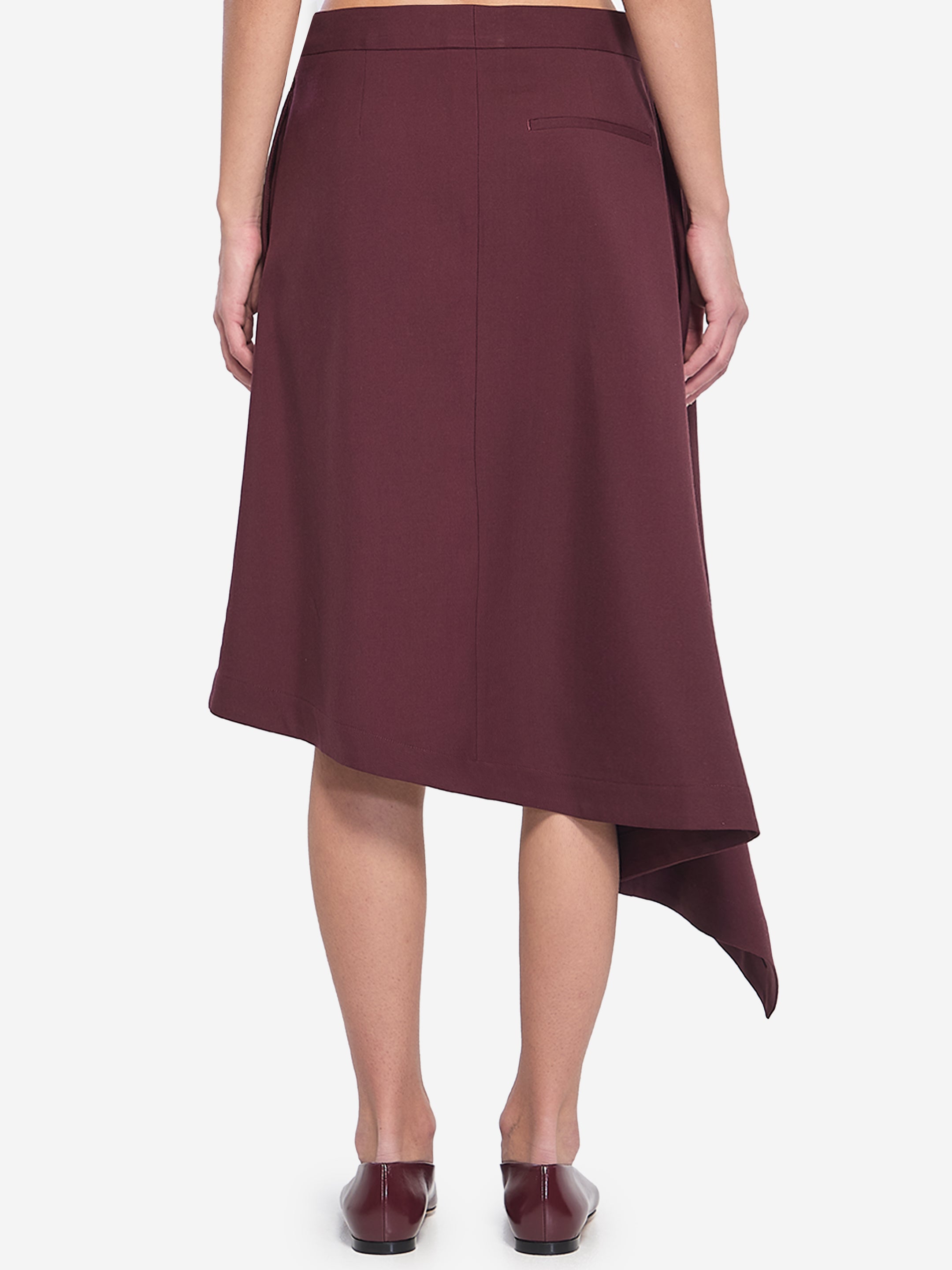 BOTTEGA VENETA 38 tailored wool midi skirt