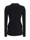 stretch wool single breasted jacket