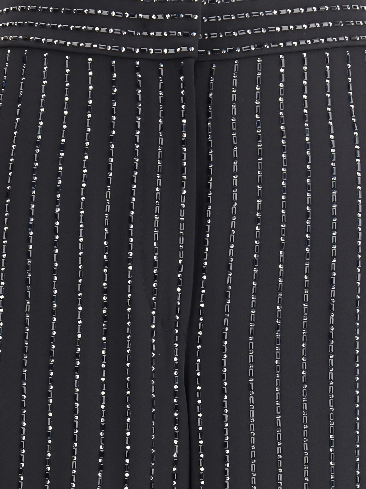 GIORGIO ARMANI 46 wide-leg silk pants with strass